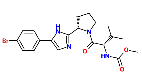 (image for) MC095538 Methyl [(2S)-1-{(2S)-2-[4-(4-bromophenyl)-1H-imidazol-2-yl]-1-pyrrolidinyl}-3-methyl-1-oxo-2-butanyl]carbamate